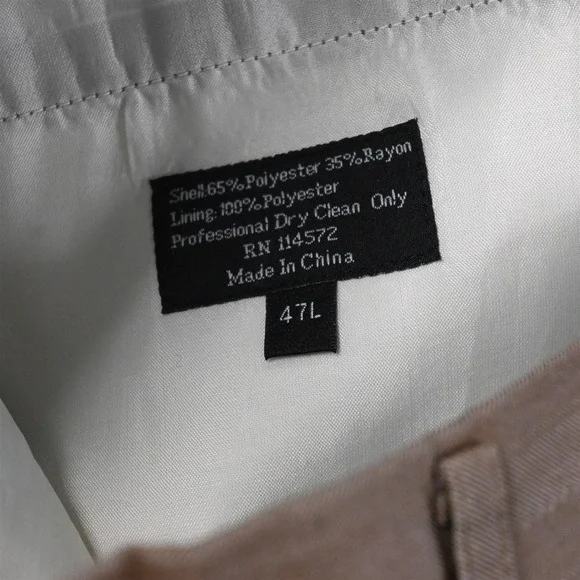 Pallini 52L 44x28 Brown Striped Boxy Baggy Mens Jacket Pants Suit